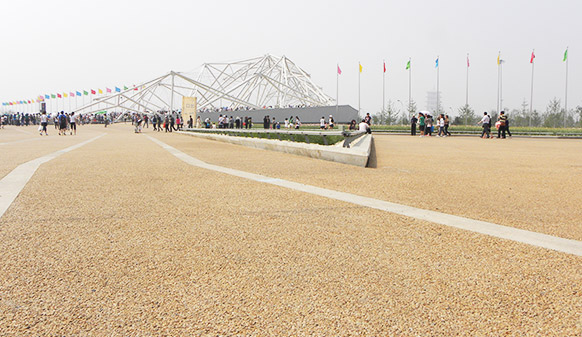 青島世界園藝博覽會(huì)透水路面工程，美邦用事實(shí)證明：沒(méi)有最好，只有更好