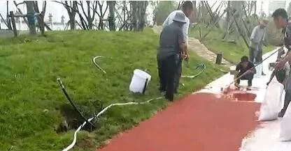 美邦彩色防滑路面廊坊藝術(shù)大道項(xiàng)目開工啦