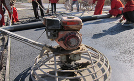 露骨料透水混凝土攤鋪