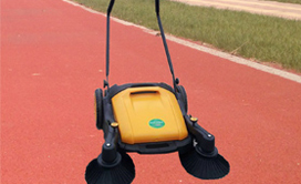 陶瓷顆粒彩色防滑路面固化后收砂